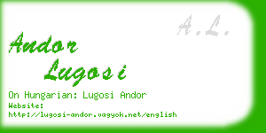 andor lugosi business card